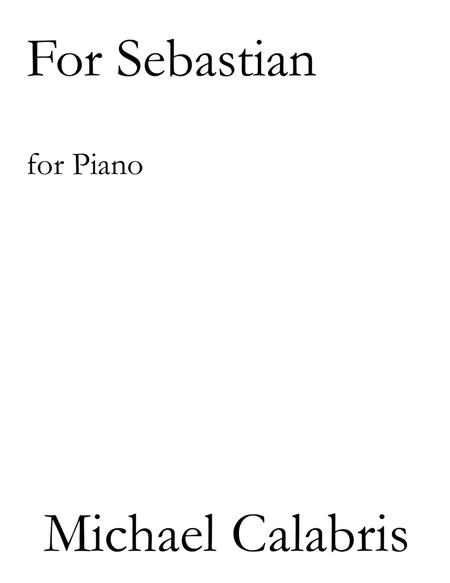 For Sebastian (for Piano)