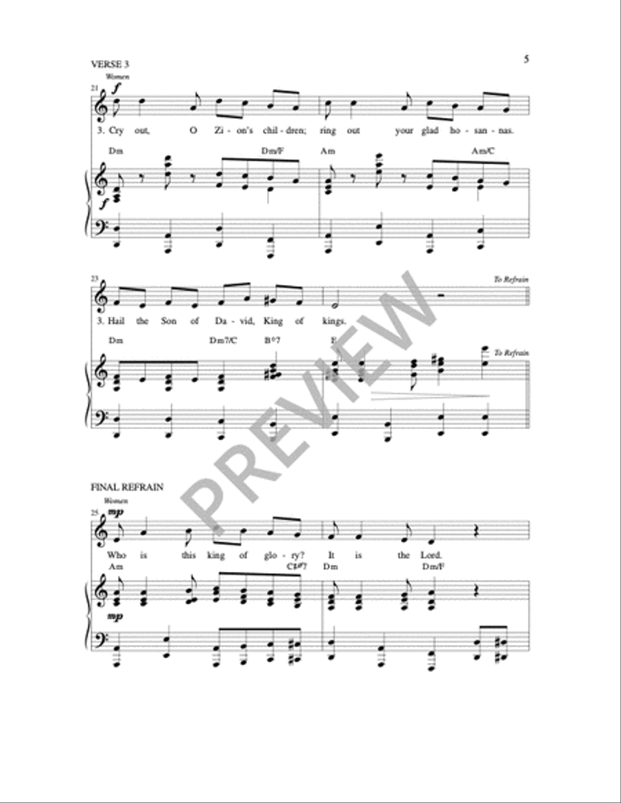Who is the King of Glory? 2-Part scores gallery preview page 13