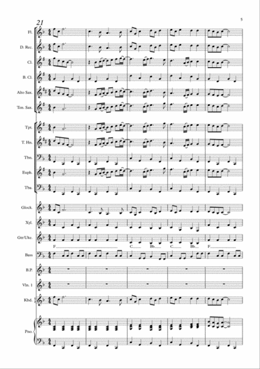 Chiquitita Large Ensemble scores gallery preview page 5