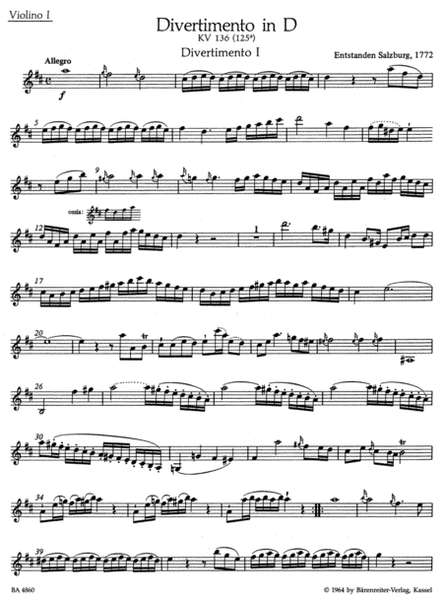 3 Divertimenti For String Quartet