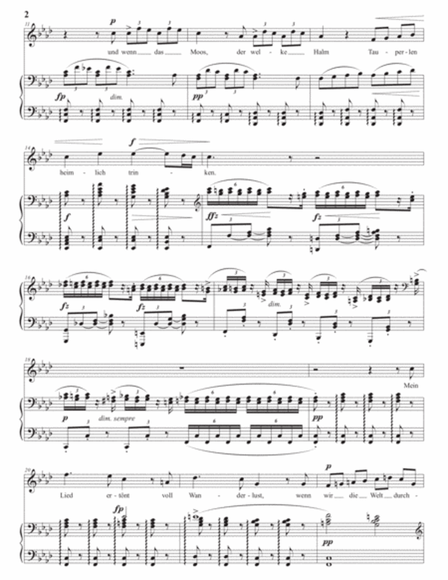 DVOŘÁK: Mein Lied ertönt, ein Liebespsalm, Op. 55 no. 1 (transposed to F minor)