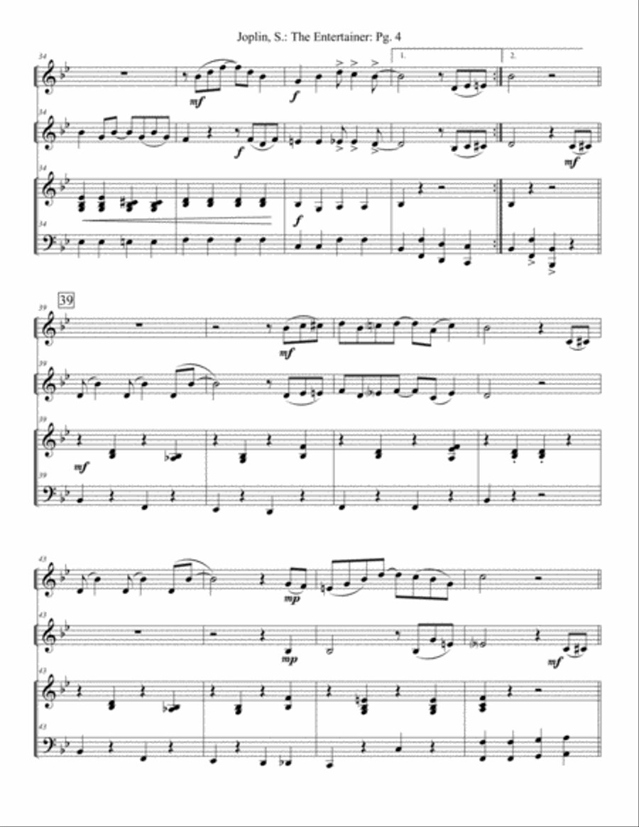 The Entertainer Brass Ensemble scores gallery preview page 4