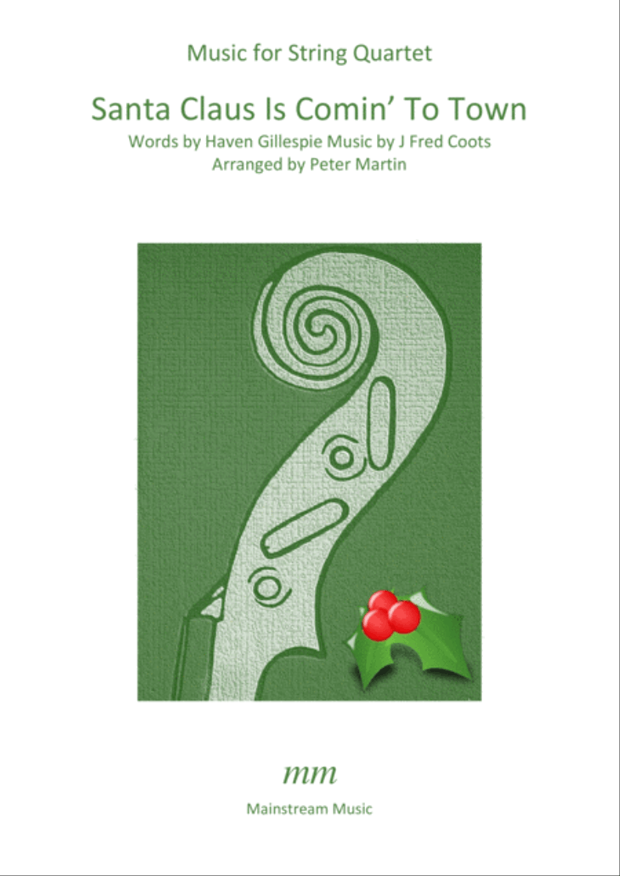 Santa Claus Is Comin' To Town String Quartet scores gallery preview page 1