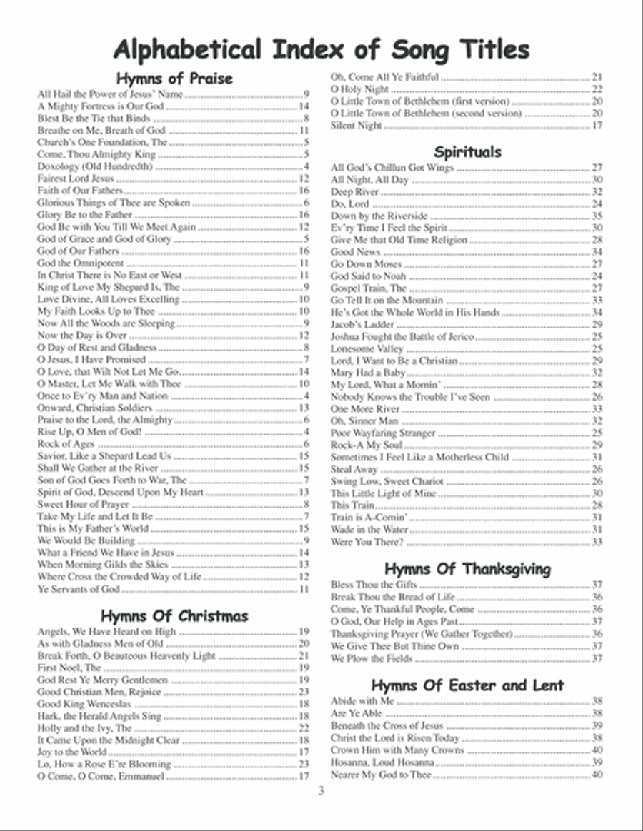 A Treasury of Hymns and Spirituals Piano scores gallery preview page 4