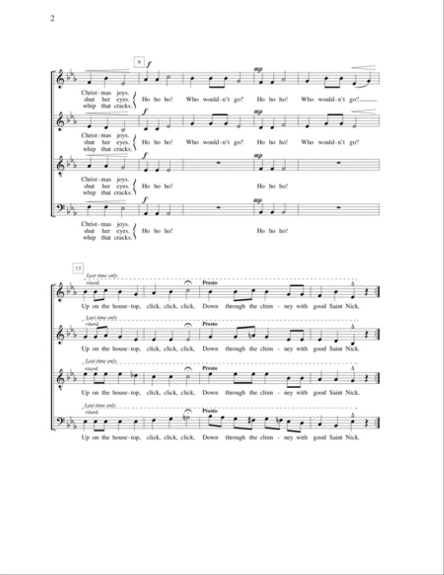 Up on the Housetop Up on the Housetop 4-Part scores gallery preview page 2