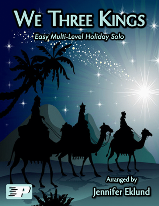 Book cover for We Three Kings (Easy Multi-Level Solo Pack)