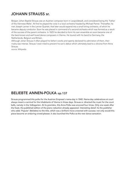 Beliebte Annen-Polka op. 137 image number null