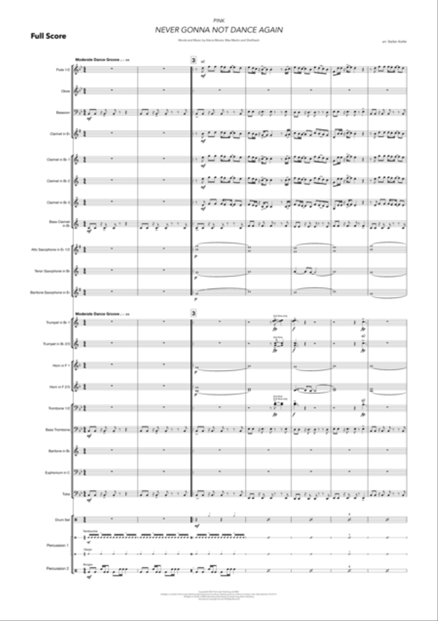Never Gonna Not Dance Again Concert Band scores gallery preview page 2