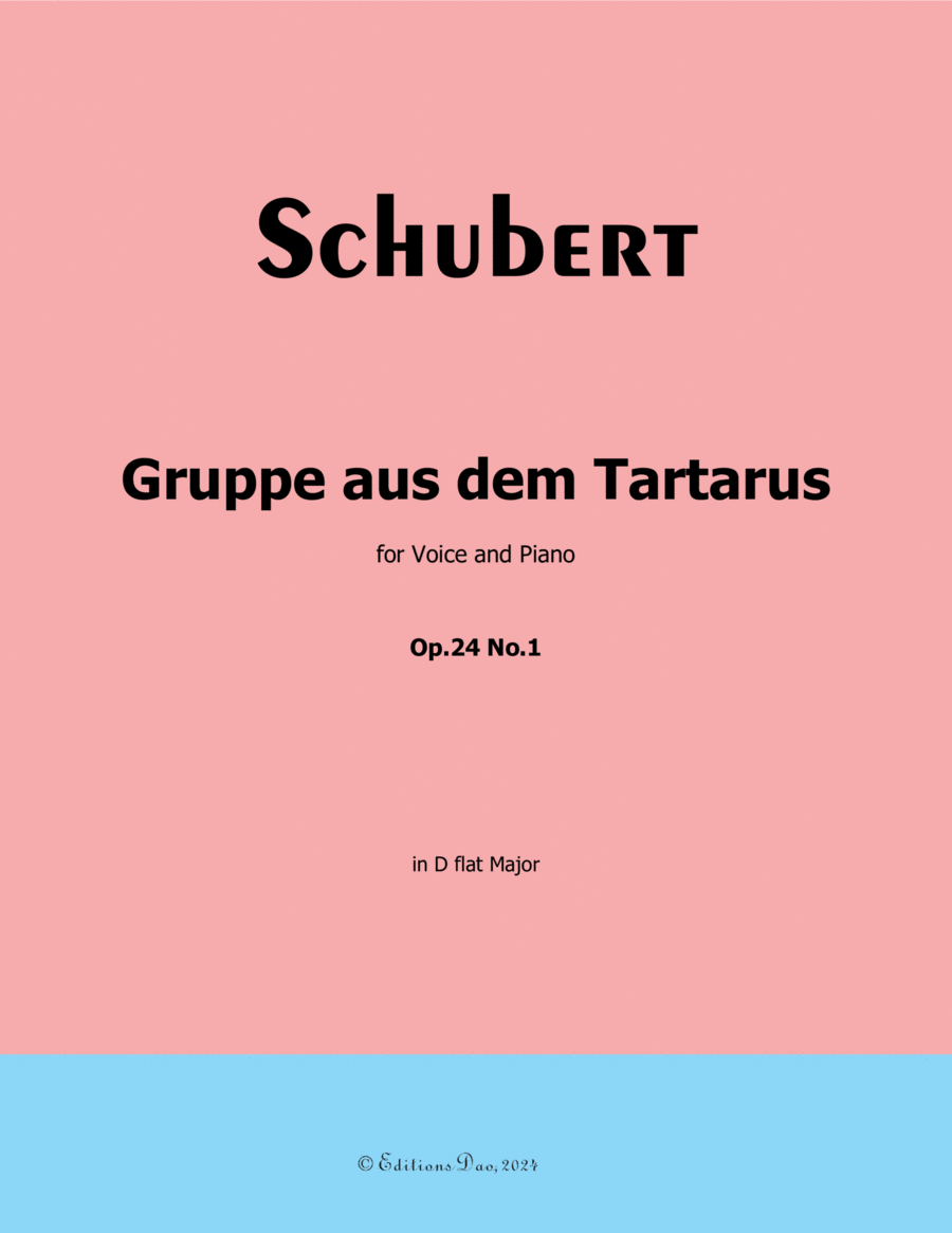 Gruppe aus dem Tartarus, by Schubert, Op.24 No.1, in D flat Major Voice scores gallery preview page 1