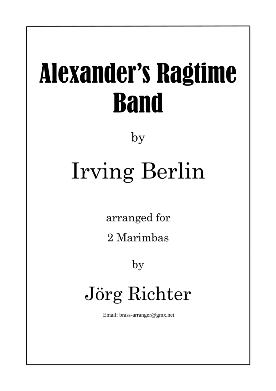 Alexander's Ragtime Band Percussion Ensemble scores gallery preview page 1