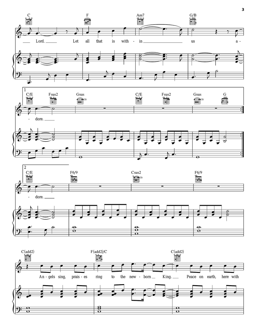 Adore Adore Piano, Vocal, Guitar scores gallery preview page 3