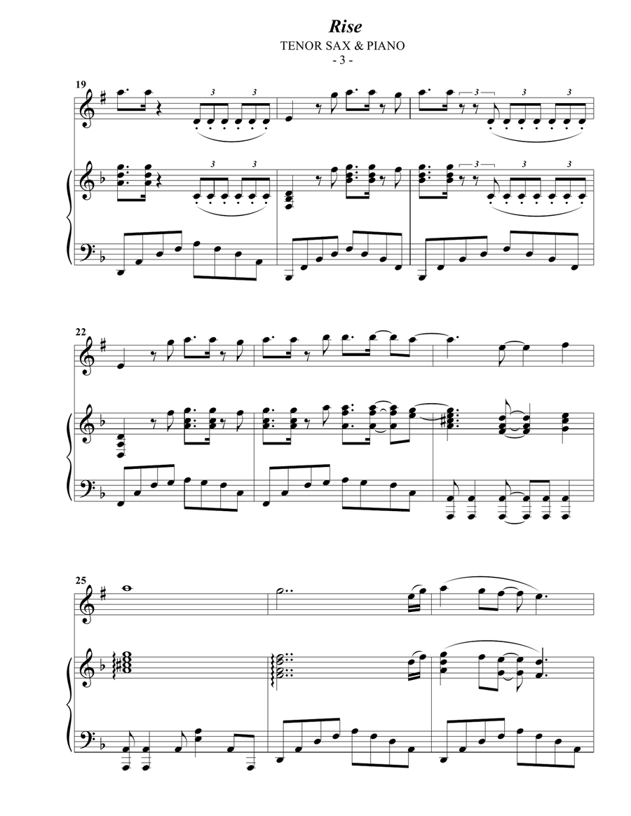 Rise Tenor Saxophone scores gallery preview page 3