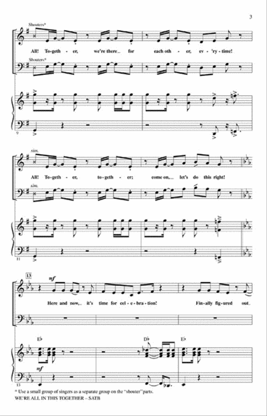 We're All in This Together 4-Part scores gallery preview page 3