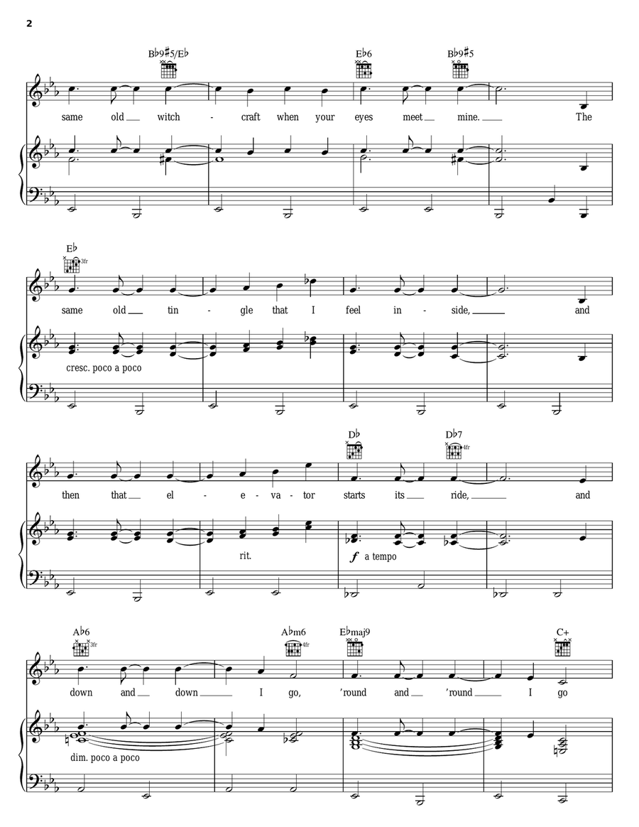 That Old Black Magic Piano, Vocal, Guitar scores gallery preview page 2