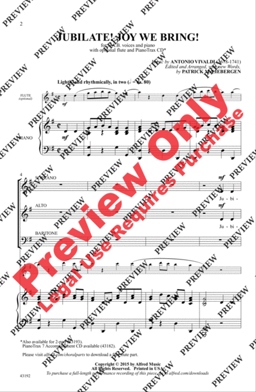 Jubilate! Joy We Bring! 3-Part scores gallery preview page 2