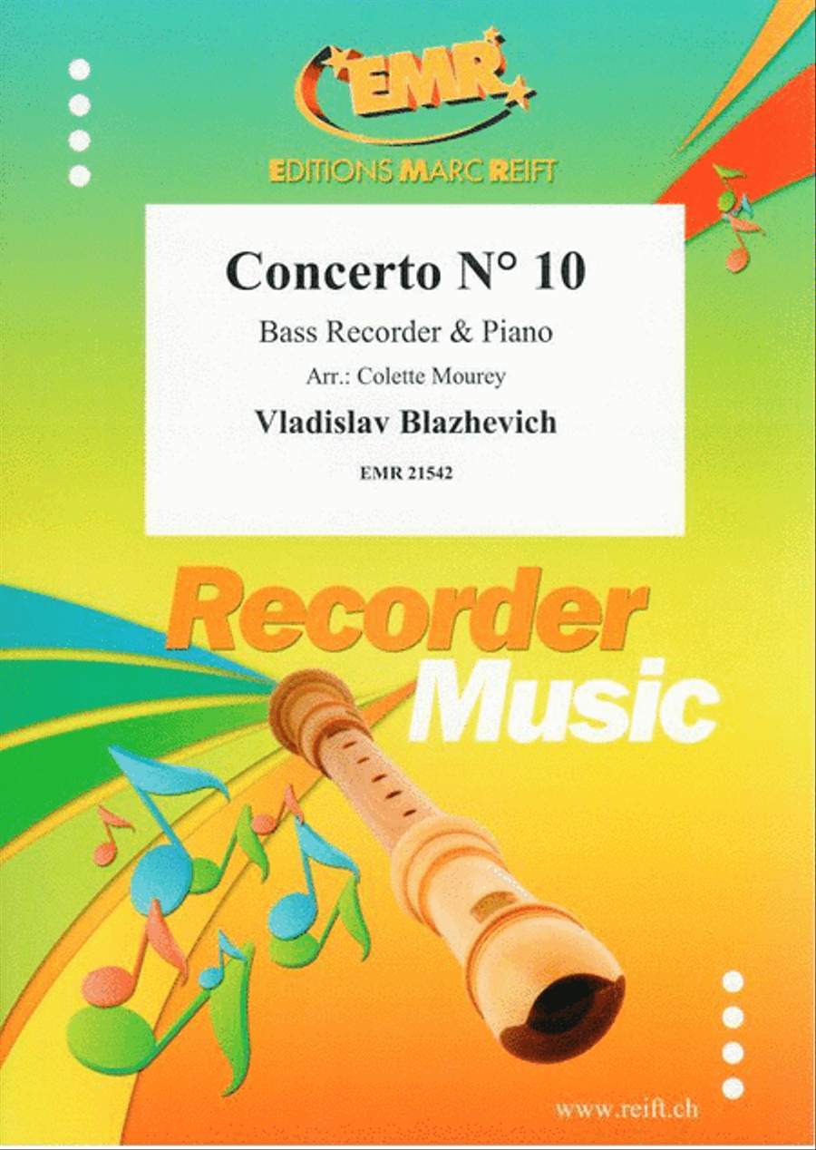Concerto No. 10 Bass Recorder scores gallery preview page 1