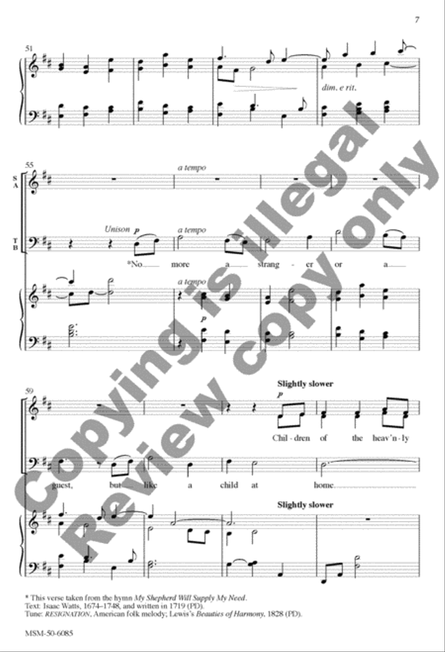 Children of the Heavenly Father 4-Part scores gallery preview page 14