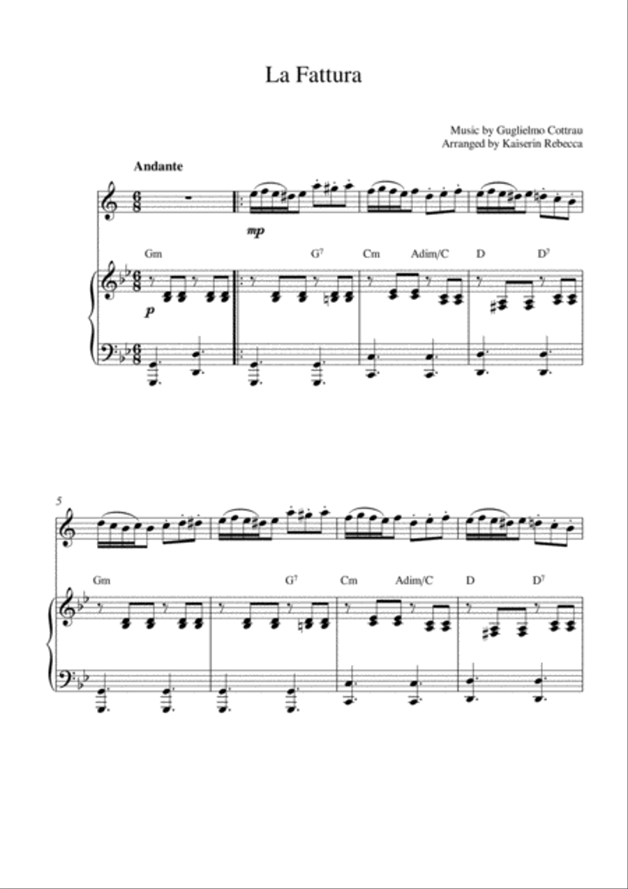 La Fattura Trumpet Solo scores gallery preview page 1