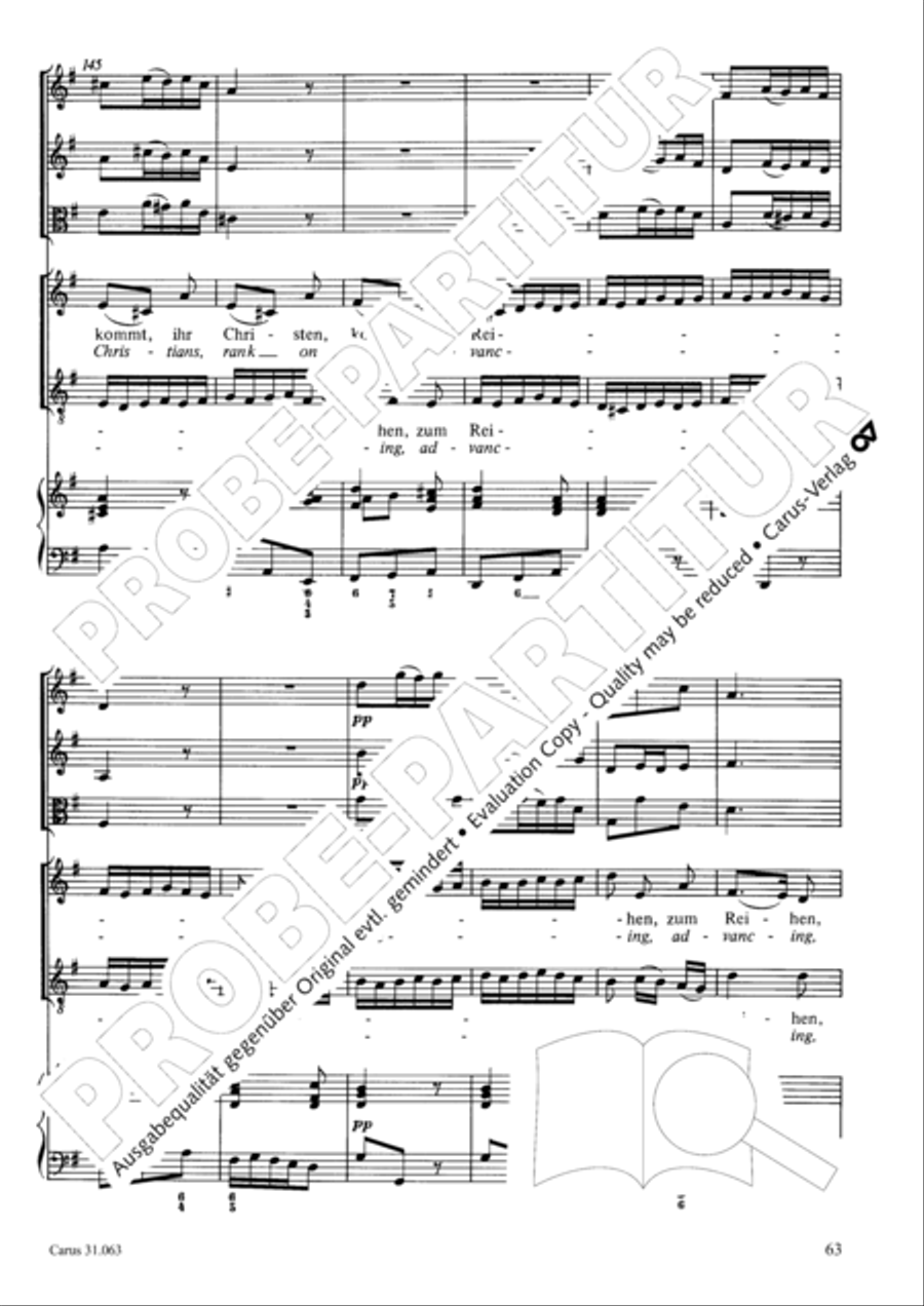 Christians, etch this blessed day (Christen, atzet diesen Tag) 4-Part scores gallery preview page 64