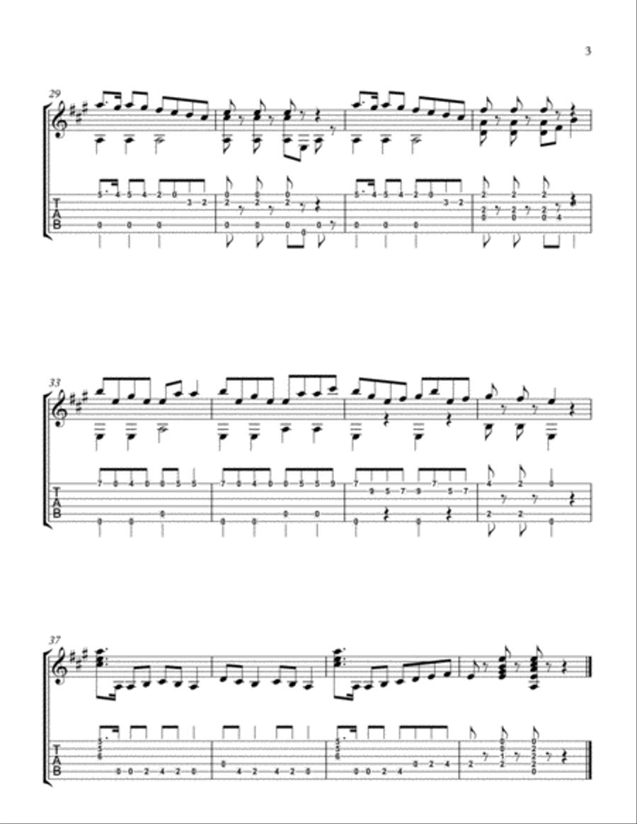 The Infant Paganini (for easy guitar) Classical Guitar scores gallery preview page 3