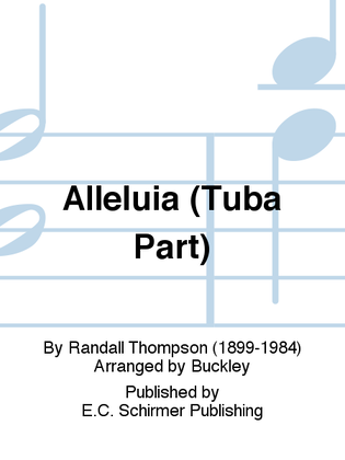Book cover for Alleluia (Tuba Replacement Part)