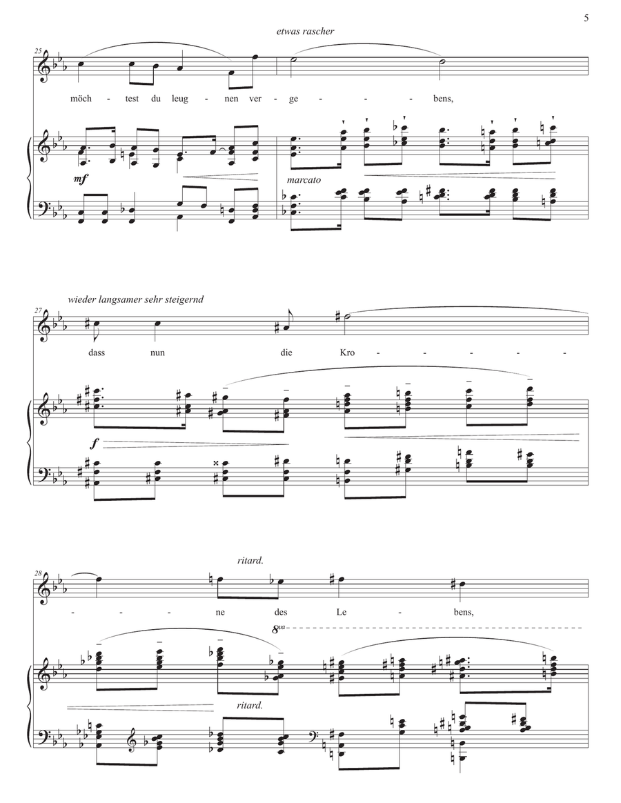 MARX: Hat dich die Liebe berührt (transposed to E-flat major, C major, and B-flat major) Piano, Vocal scores gallery preview page 6