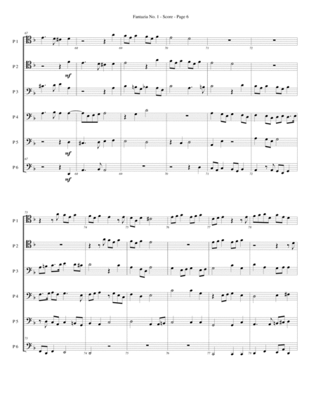 Fantazia No. 1 for Trombone or Low Brass Sextet image number null