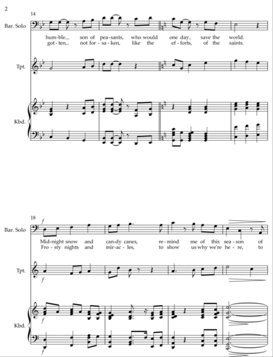 Wonder- a Christmas Hymn (2014/2022) Medium Voice scores gallery preview page 2
