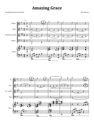 Amazing Grace - Woodwind Quartet & Piano