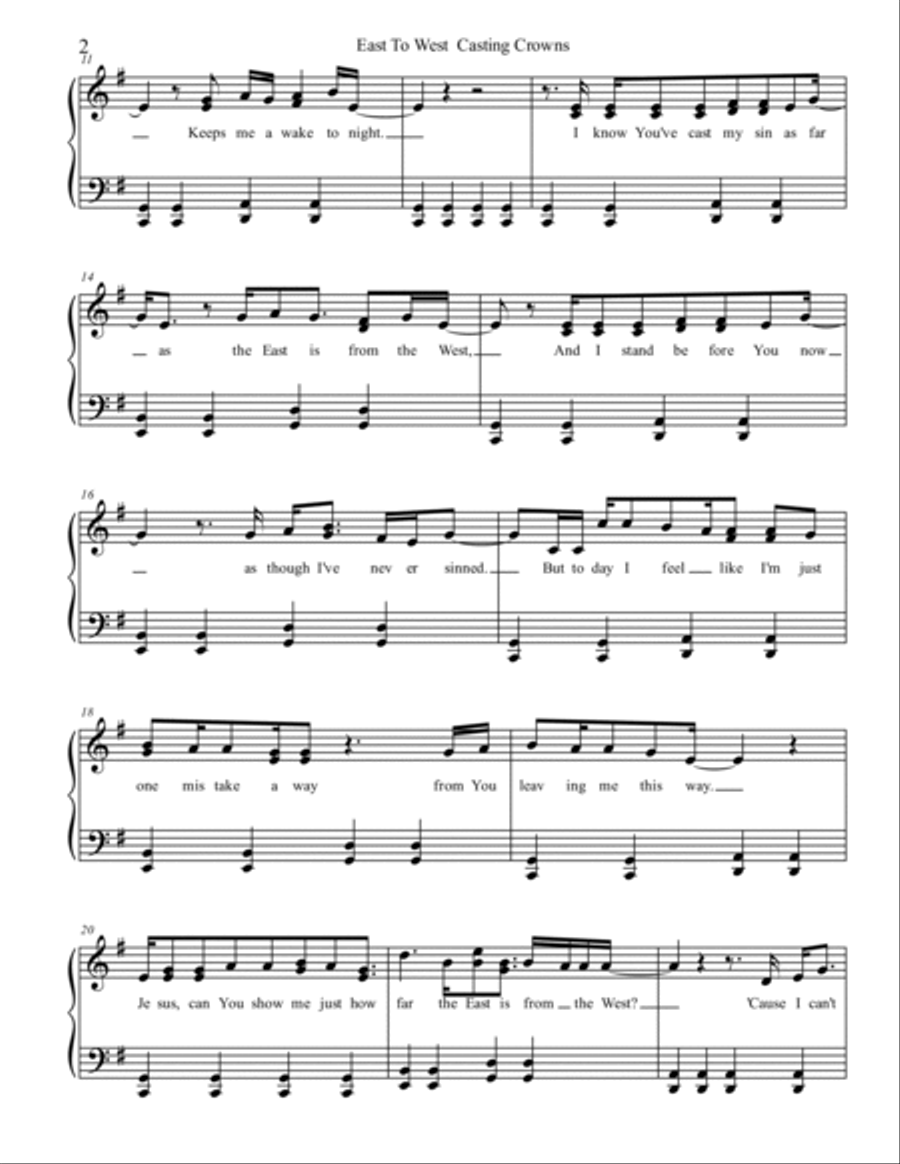 East To West Voice scores gallery preview page 2