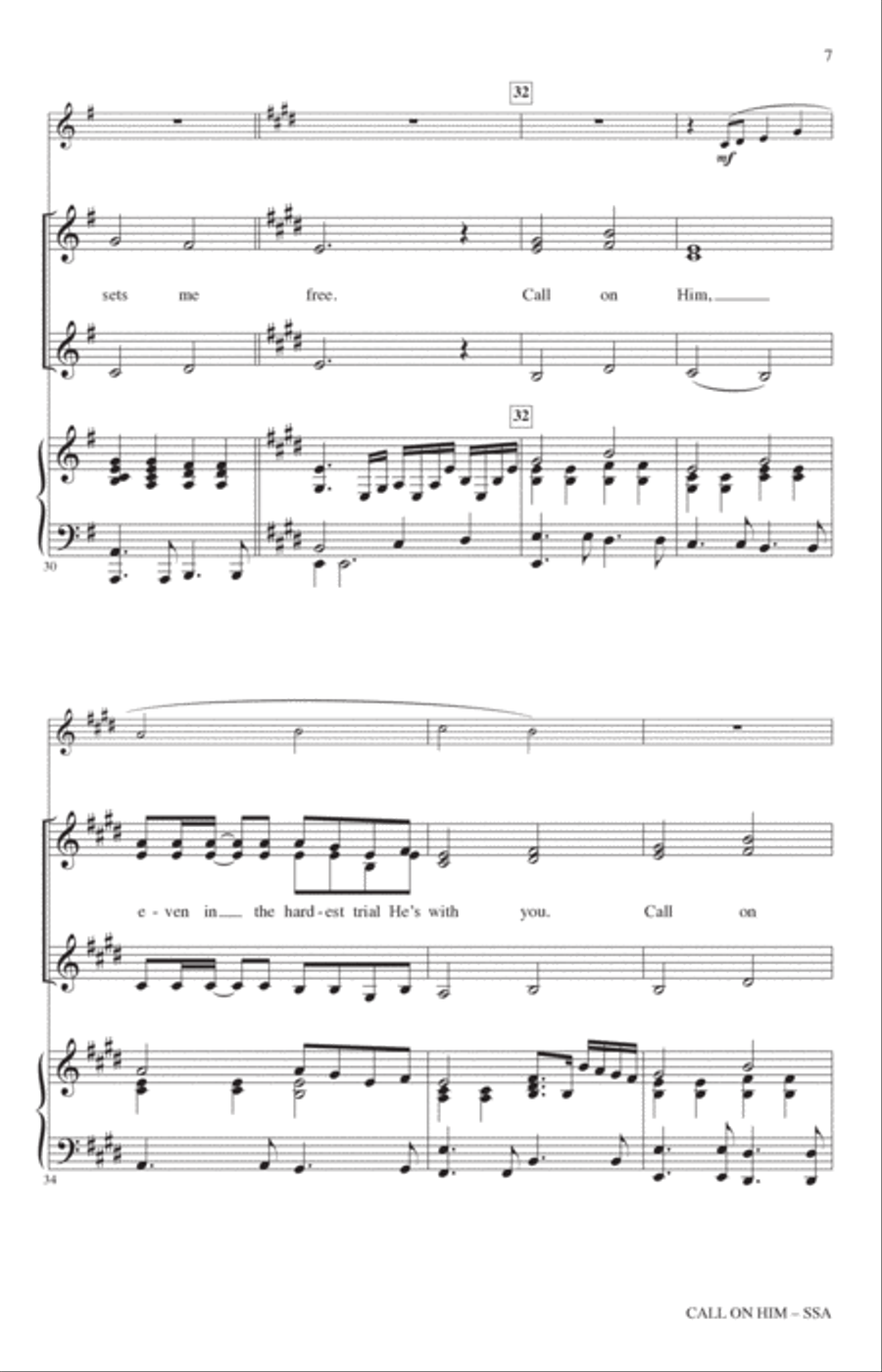 Call On Him Call On Him SSA scores gallery preview page 6