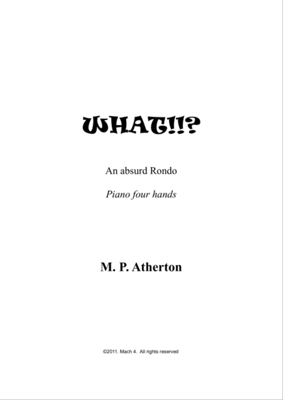 WHAT!!? Piano scores gallery preview page 1