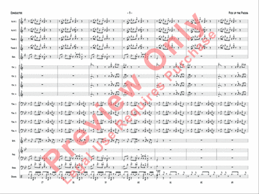 Pick Up the Pieces (score only) Jazz Ensemble scores gallery preview page 12