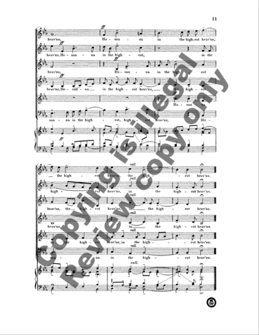 Hosanna to the Son of David SSAATB scores gallery preview page 12