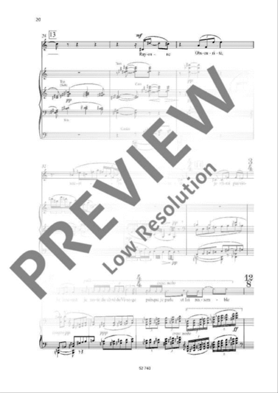 Le temps l'horloge Soprano Voice scores gallery preview page 18