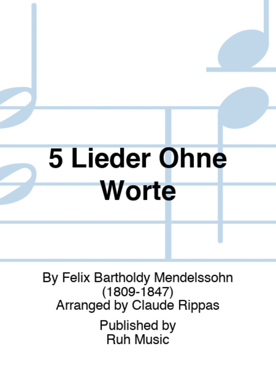 5 Lieder Ohne Worte Clarinet scores gallery preview page 1