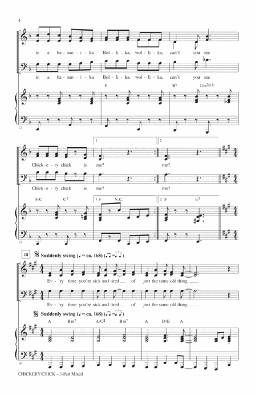 Chickery Chick Chickery Chick 3-Part scores gallery preview page 2