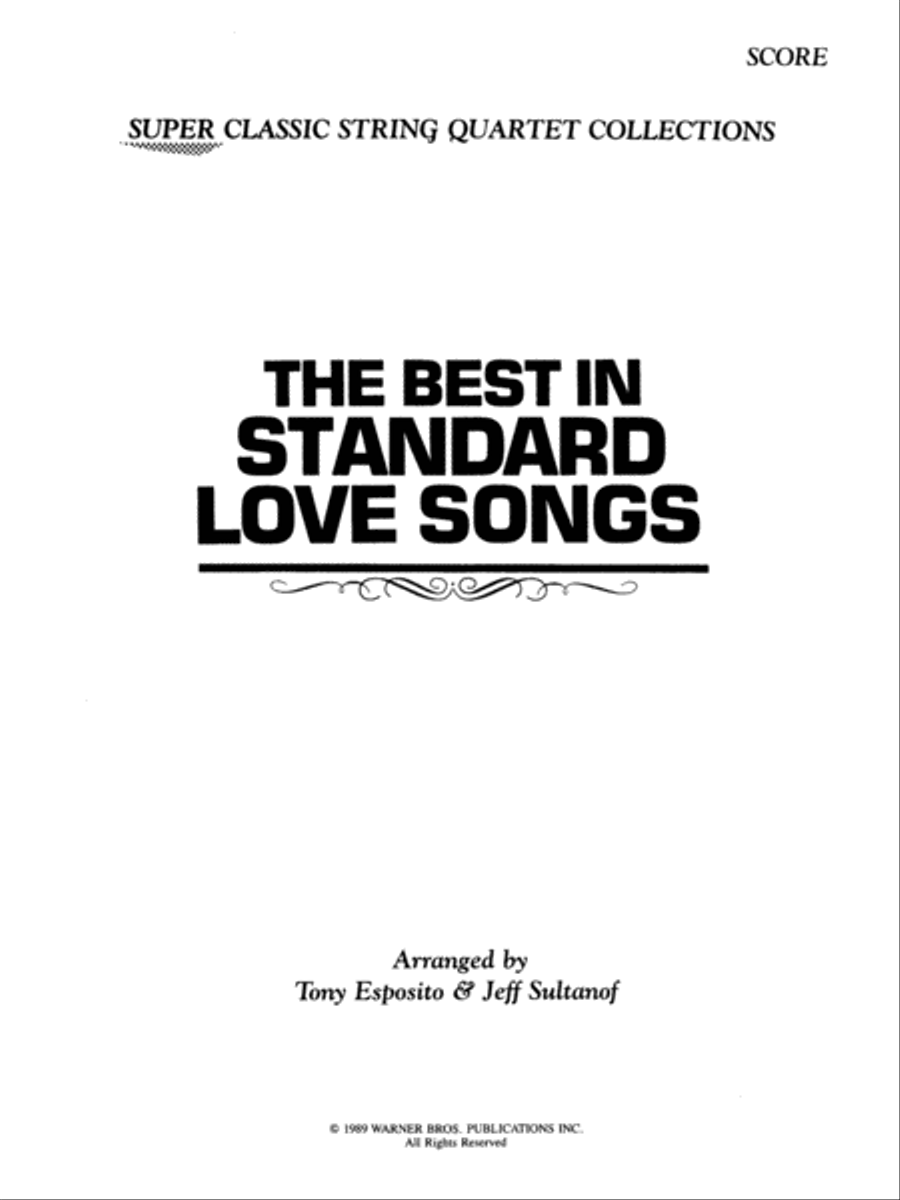 The Best in Standard Love Songs String Quartet scores gallery preview page 2