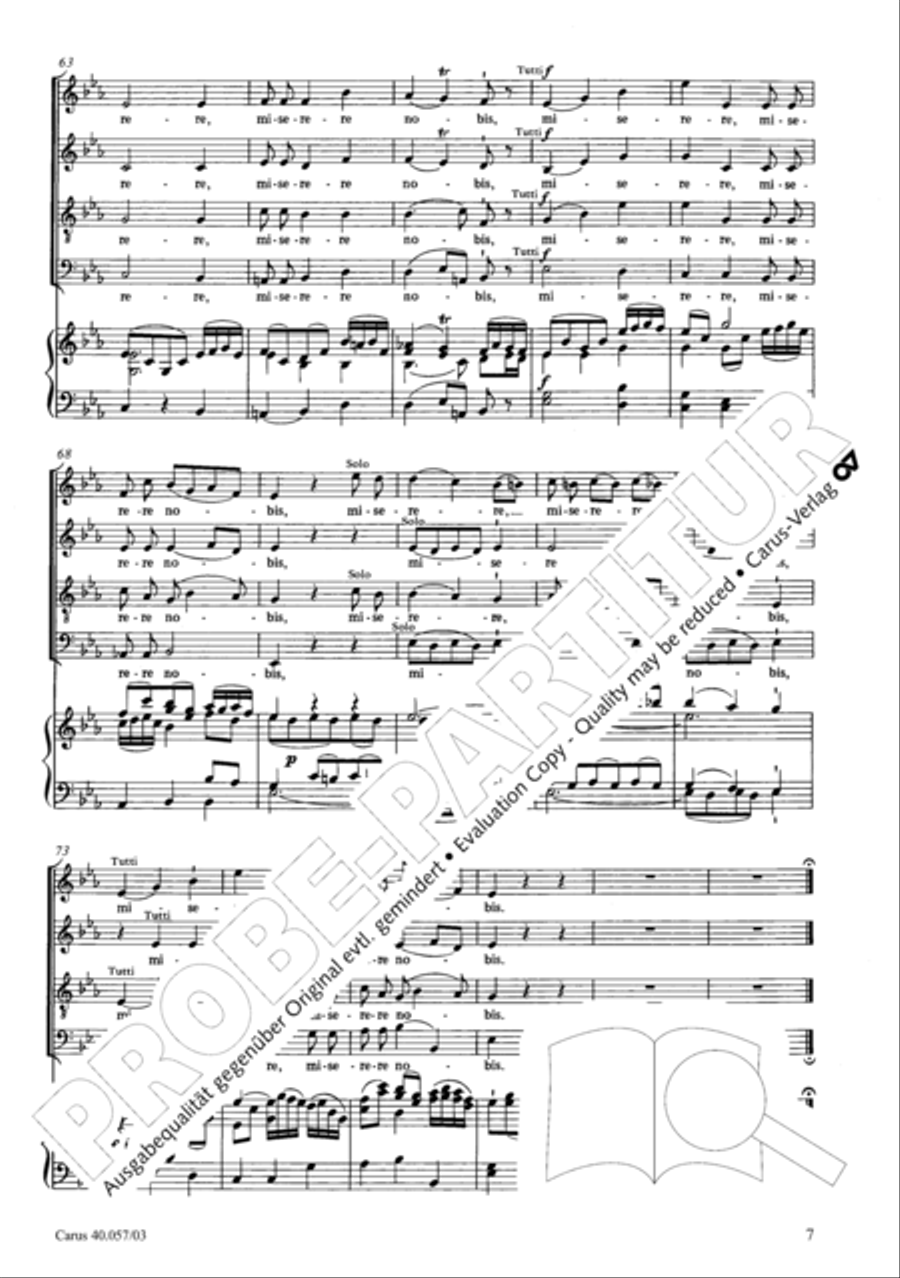 Litaniae de venerabili altaris Sacramento in Es 4-Part scores gallery preview page 8