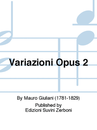 Book cover for Variazioni Opus 2