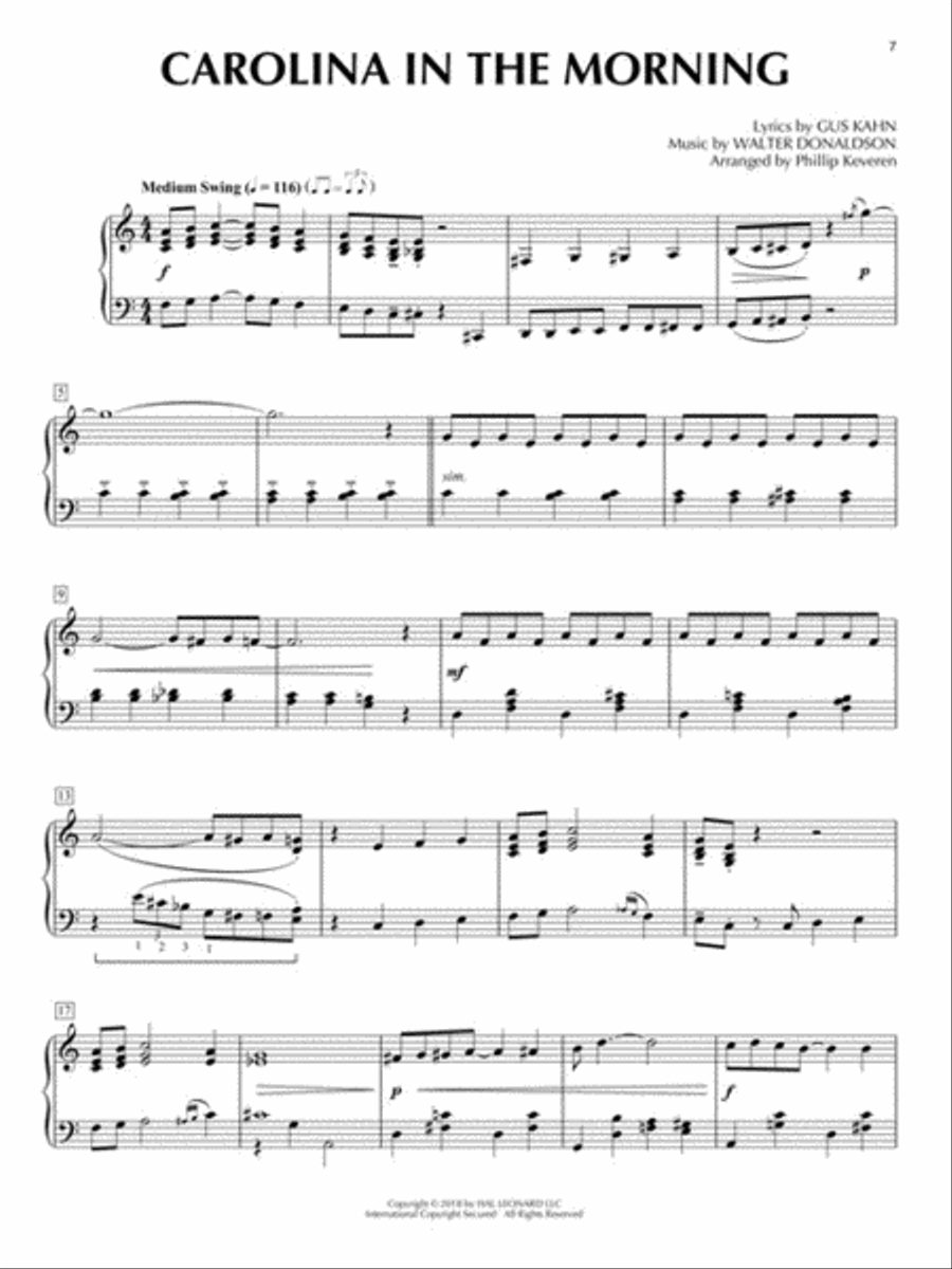 Tin Pan Alley Piano Solo scores gallery preview page 4