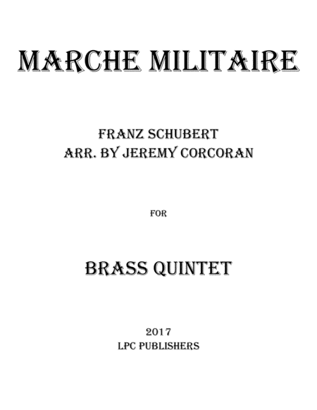 Marche Militaire for Brass Quintet image number null