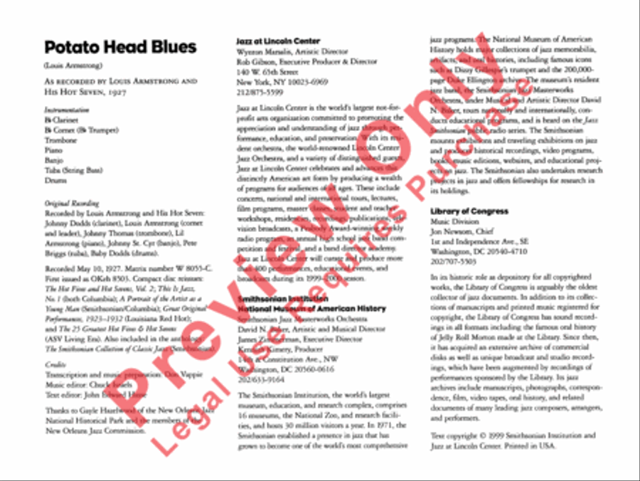 Potato Head Blues Jazz Ensemble scores gallery preview page 3
