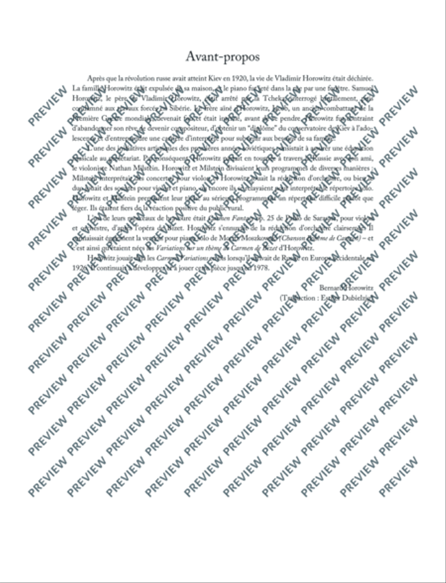 Carmen Variations Piano Solo scores gallery preview page 5