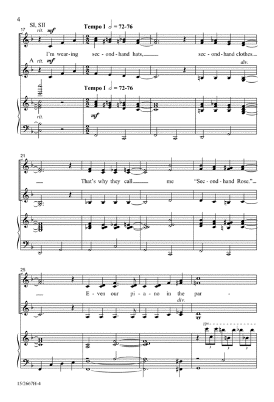 Second-Hand Rose Second-Hand Rose SSA scores gallery preview page 5