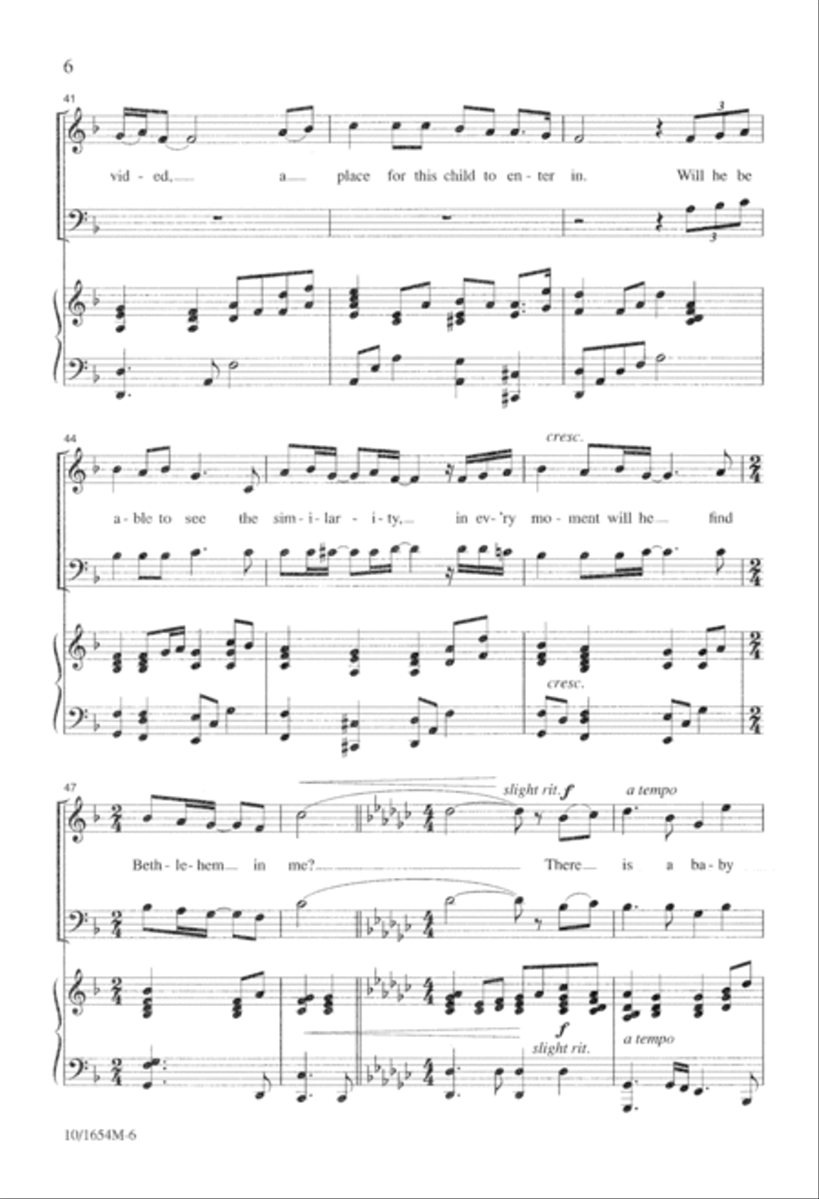 Bethlehem in Me 4-Part scores gallery preview page 6