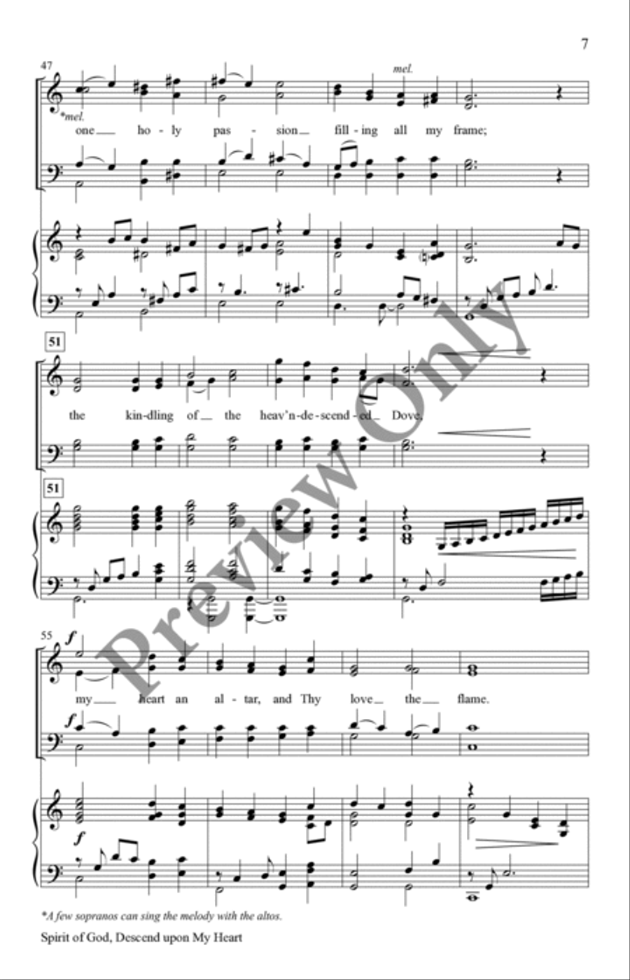 Spirit of God, Descend upon My Heart 4-Part scores gallery preview page 6