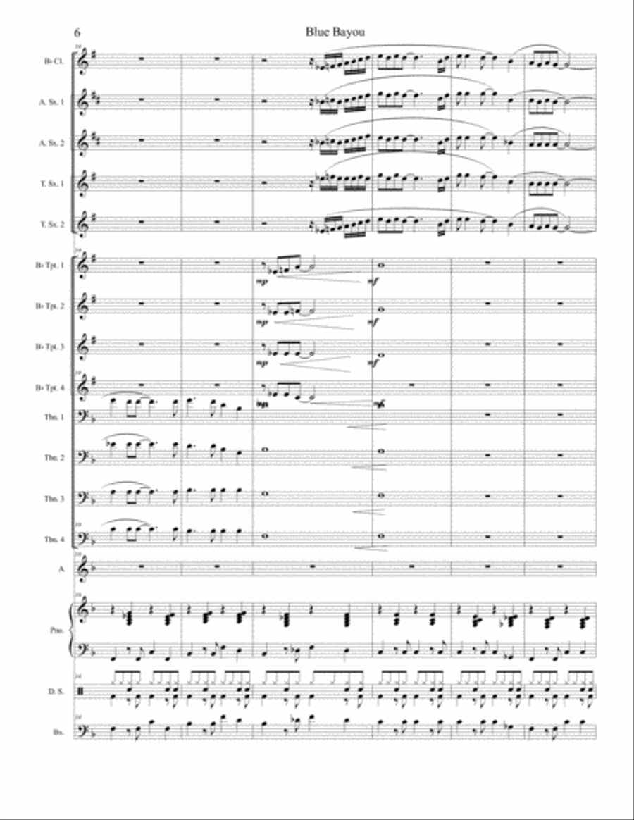 Blue Bayou Jazz Ensemble scores gallery preview page 6