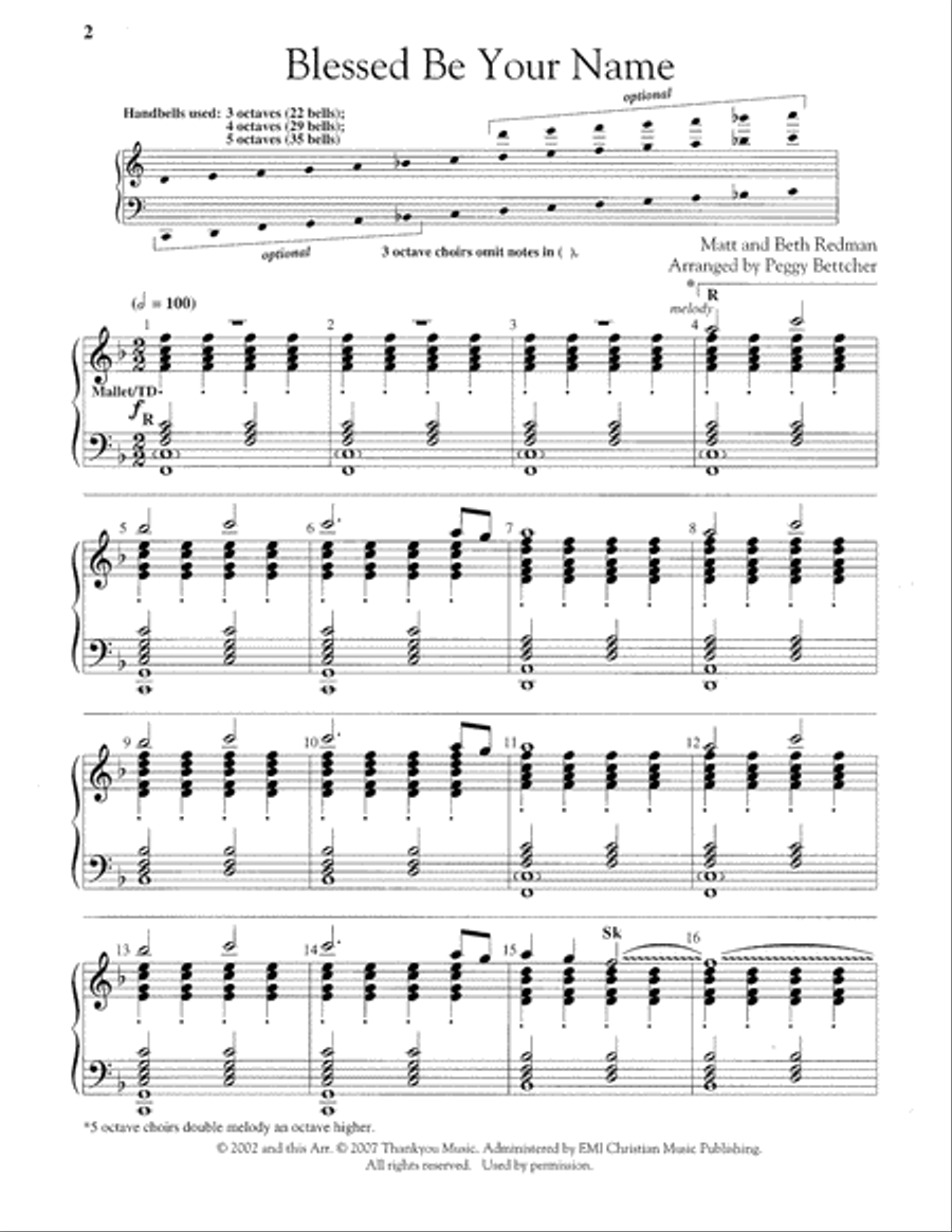 Easy to Ring Praise and Worship 5-Octaves scores gallery preview page 5