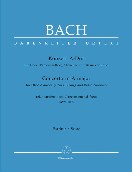 Konzert for Oboe d'amore (Oboe), Streicher und Basso continuo A major